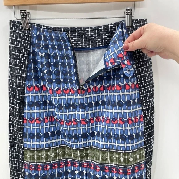 Nic + Zoe Multi Color Art to Wear Teacher Business Casual Pencil Skirt Size 2 - Picture 4 of 8